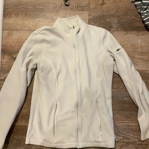 XS L.L. Bean white zip jacket